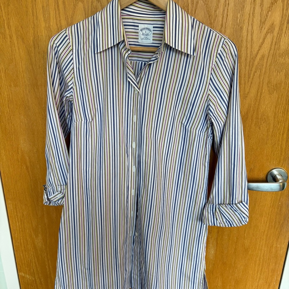 Brooks Brothers Striped Button-Down Dress Shirt